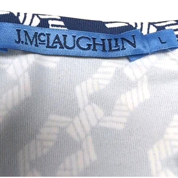 J McLaughlin 3/4 Sleeve Signature Tee Womens L Navy White Catalina Cloth NEW NWT - Picture 6 of 13